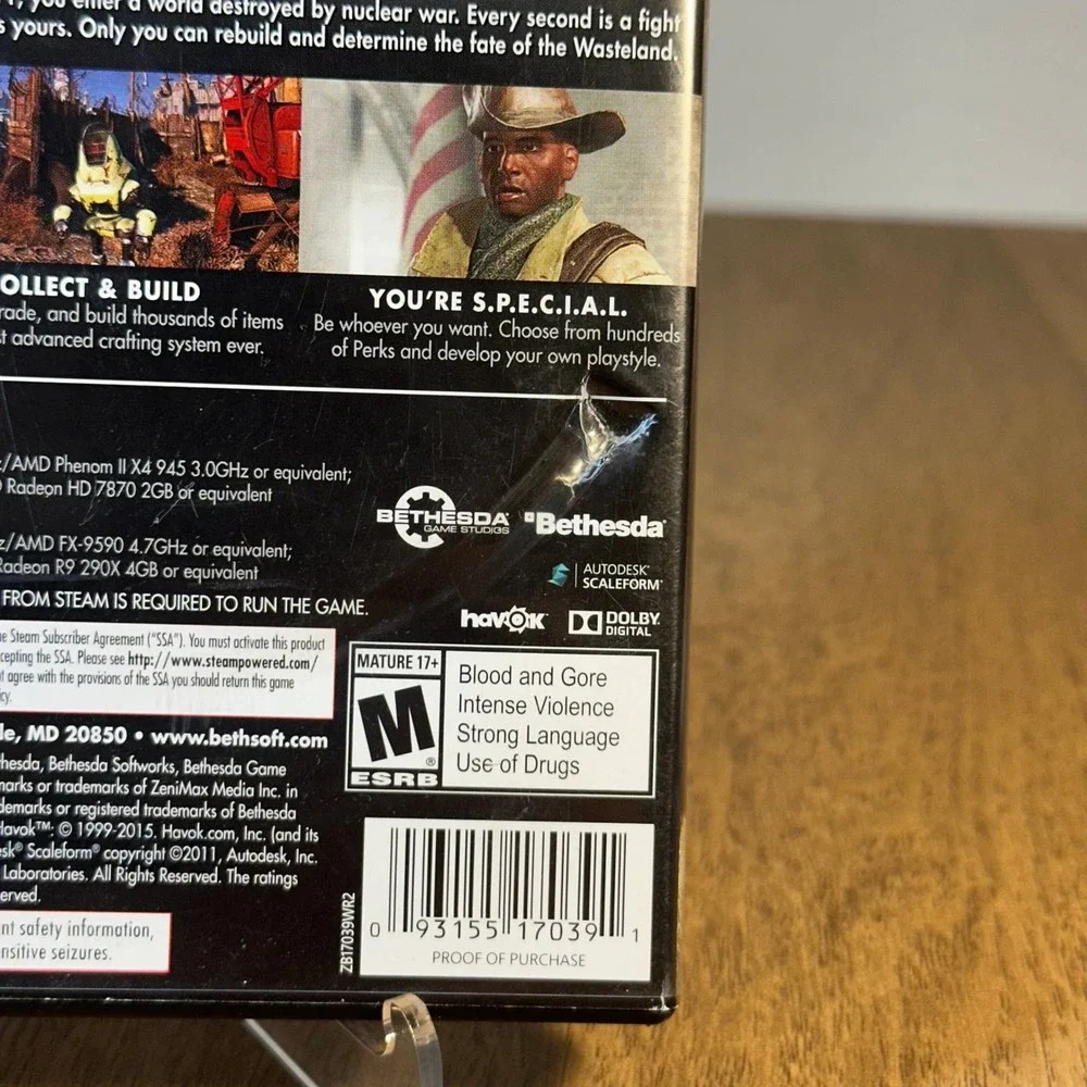 Bethesda Fallout 4 PC Game Physical Disc Good Condition Post-Apocalyptic RPG